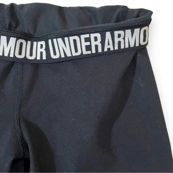 Under Armour Faded Black & White Cotton Logo Leggings. Sz: S - Picture 2 of 9
